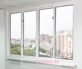 Раздвижное ПВХ остекление балкона серия П-3
