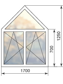 Цена на пятиугольное окно