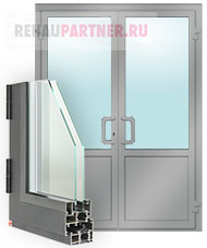 Алюминиевые штульповые двери